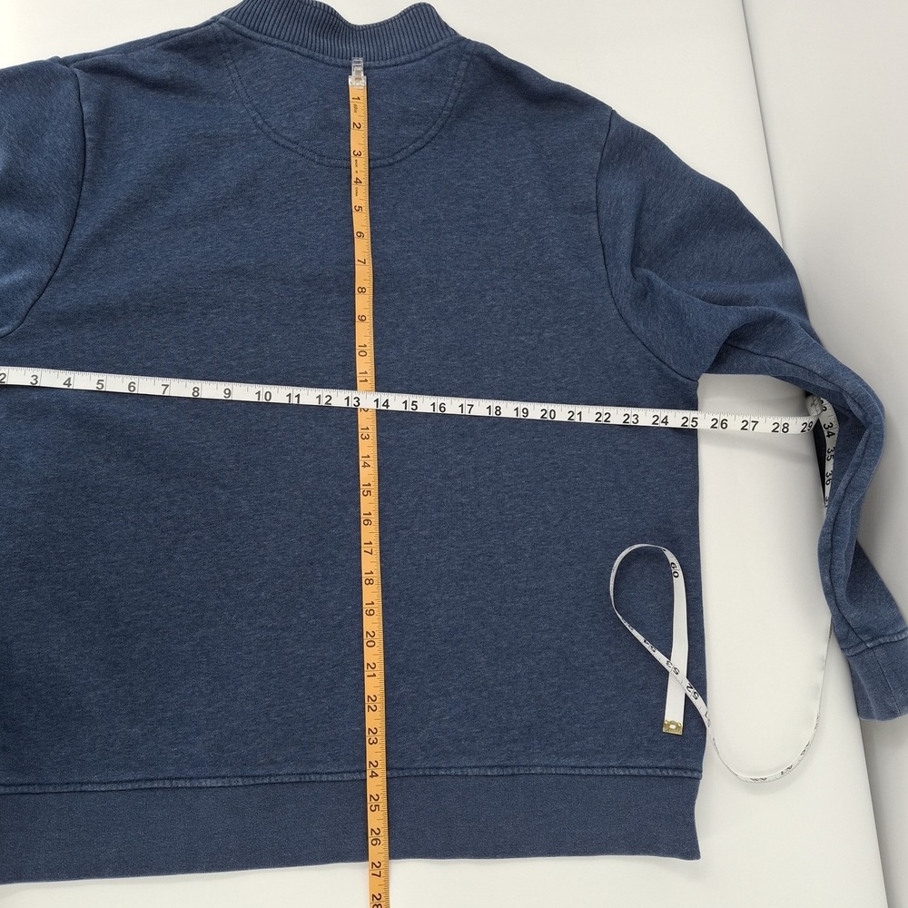 Orvis Sweater Men's Size XX Large Blue Zipper Pullover with a Snap - Picture 8 of 12